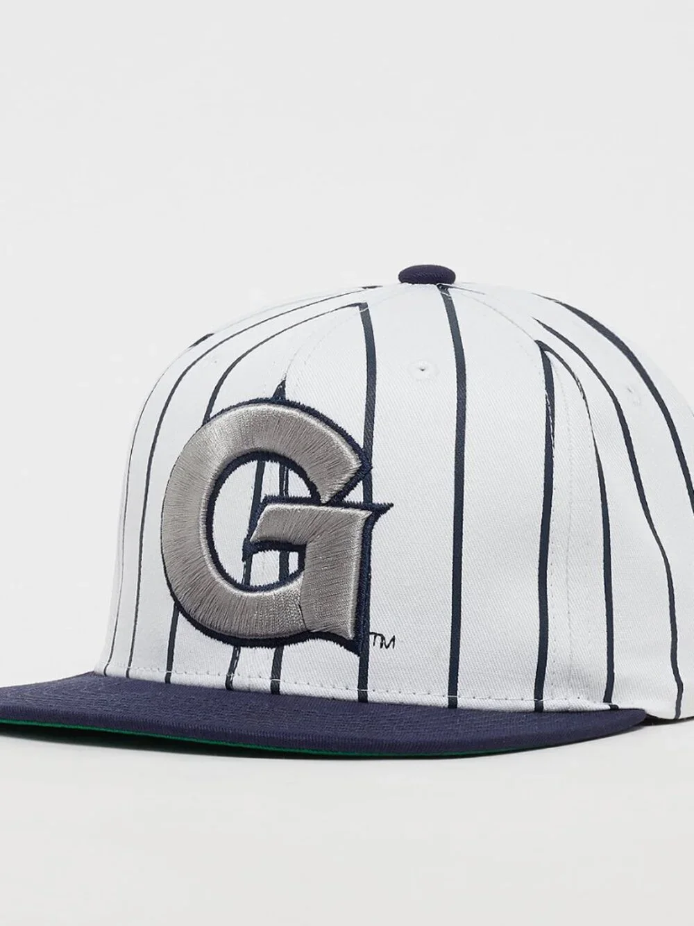 Mitchell and Ness Ncaa Retro Pinstripe Snapback Georgetown University, White